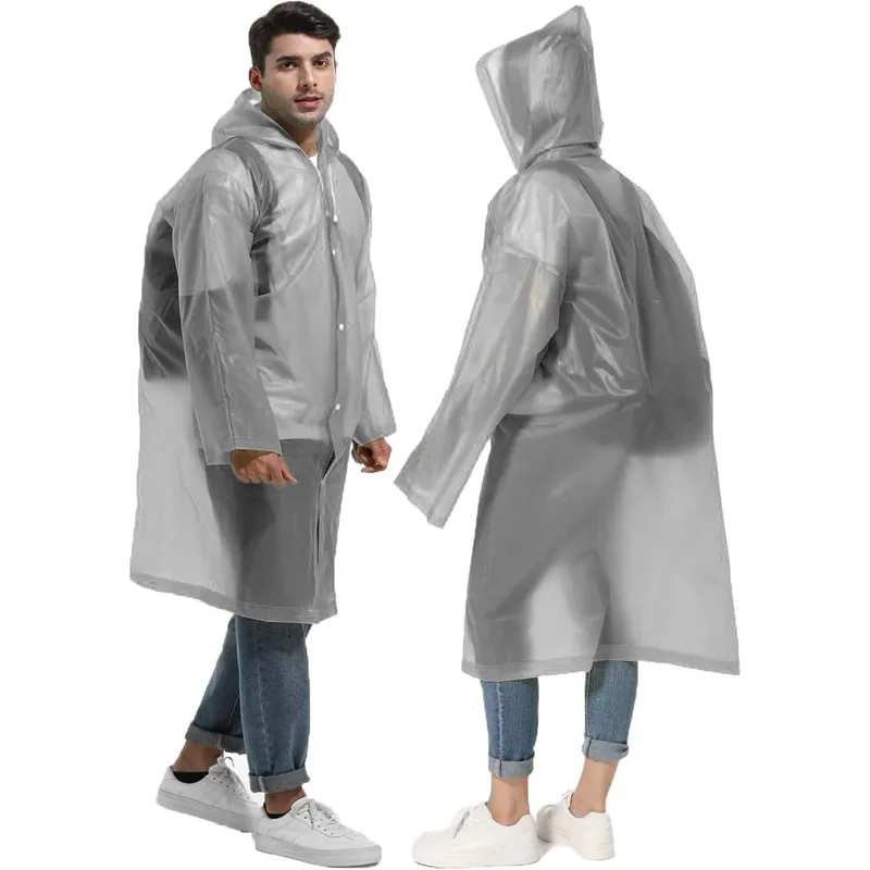Running Gear Rain - Poncho antipioggia riutilizzabile per adulti, impermeabile