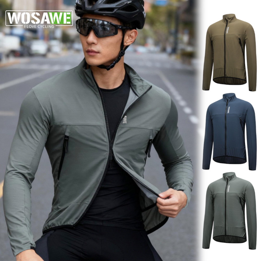 Running Gear Jacket - Giacca da Ciclismo Antivento WOSAWE, Giacca