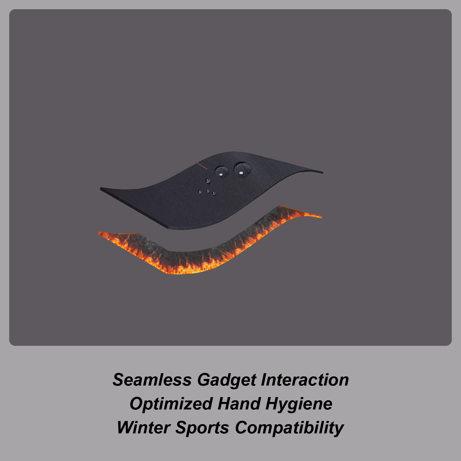 Running Gear In Snow - Guanti invernali caldi Touchscreen antivento Attrezzatura